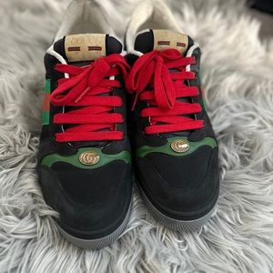 Size 9 Men’s Gucci Screener Trainer in Black Suede